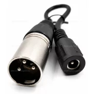  Töltő átalakító adapter DC 5.5 2.1 csatlakozóról XLR papa csatlakozóra