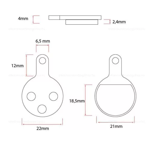 Fékbetét elektromos rollerhez Xiaomi M365 / Ninebot G30 gyanta 2 pár