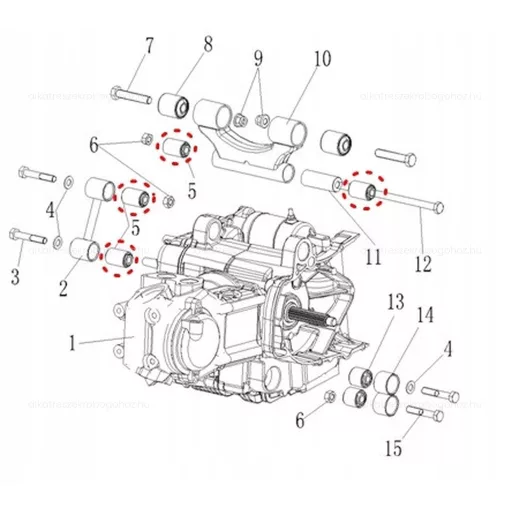 Első lengőkar persely ATV / Quad Linhai 260 – 300ccm