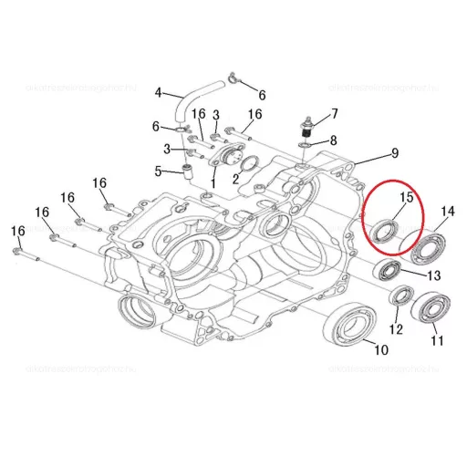 Jobb forgattyúház szimering ATV / Quad Linhai – 30x45x8mm