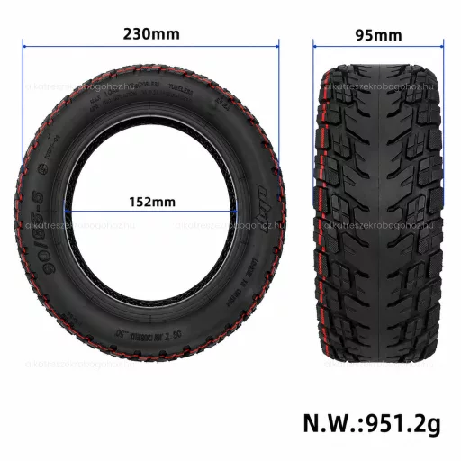 Külső gumi 90/55-6 – off-road, tömlő nélküli, elektromos rollerhez