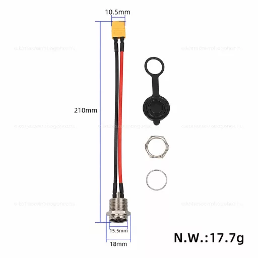 Töltőaljzat GX16 / XT30 csatlakozóval elektromos rollerhez