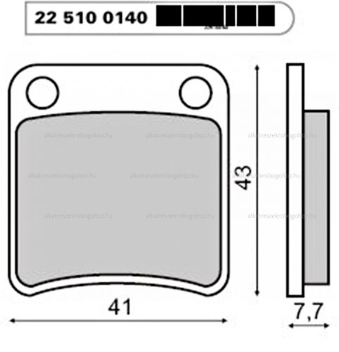 Fékbetét CAGIVA CITY / HONDA RMS 0140