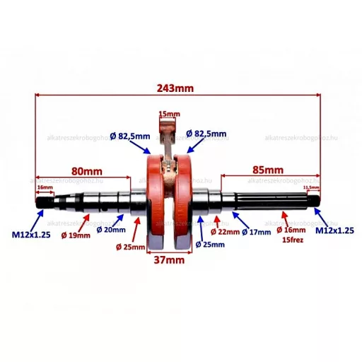 Főtengely Yamaha 100ccm
