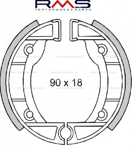 Fékpofa 90x18 APRILIA / PIAGGIO CIAO / SI RMS 0190