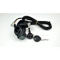   Gázkar töltöttség visszajelzővel és gyújtáskapcsolóval (tolattyús) - elektromos kerékpárhoz