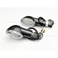 Index LED-es karbon ovál áttetsző búrás